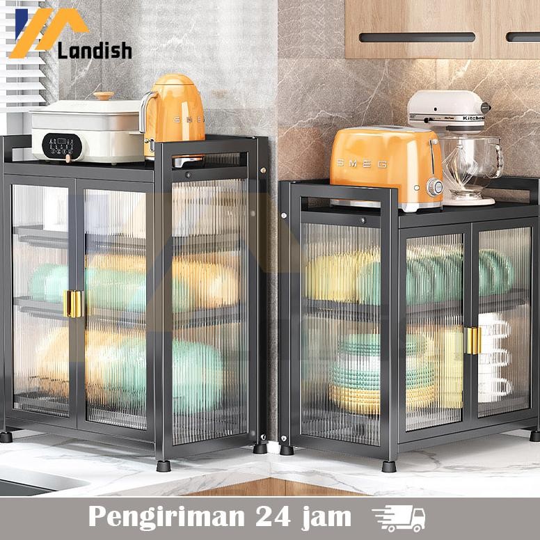 Lemari Piring Rak Piring Rak Cuci Piring Rak Dapur Stainless Pintu Kabinet Sepenuhnya Tertutup