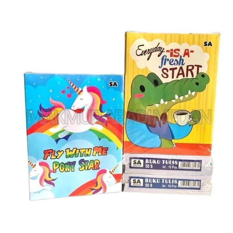 

jk-54 (1Pack:10Pcs) Buku Tulis isi 50 Lembar Termurah! Best Seller / Buku Tulis Sekolah Murah Bergaris SA / BOBI isi 50 Lembar 10 Buku / Buku Tulis Murah 50 BOBI / SA Berkualitas