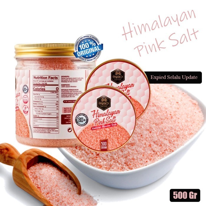 

Garam Himalaya 500 Gr Himalayan Pink Salt Himsalt Premium Safwa - Adelineez