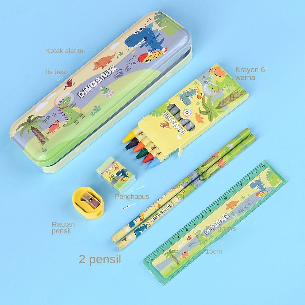 

Ox04 Alat Tulis Set paket Komplit 8 in 1 / Stationery complete lengkap / Kotak Pensil Anak / Souvenir Hadiah kado / Sekolah karakter kartun lucu animal hewan / perlengkapan tulis Viral