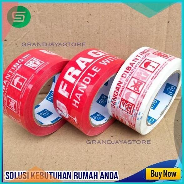 

Lakban Fragile jangan di banting banting nanti rusak 2 inch 100 yard