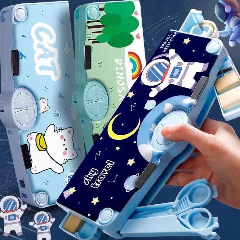 

Sale Kotak Pensil Multifungsi Motif Unicorn / Dinosaurus / Astronot Untuk Anak Lengkap Peruncing Gunting Isolasi Penghapus Penggaris HotSale