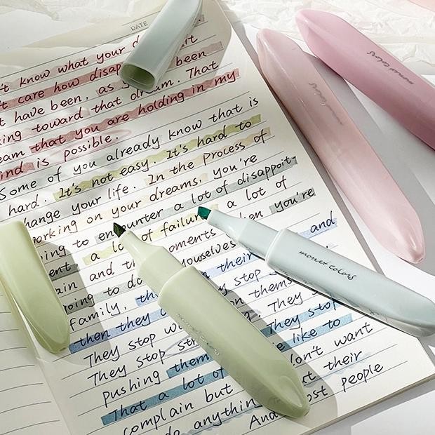 

RHH-1823 Winzige 4pcs Stabilo Warna Pastel Highlighter Pen Set Lucu Journal Marker Pen Alat Tulis Premium