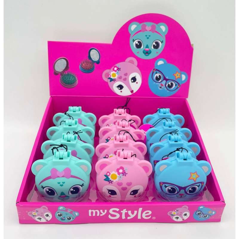 

Gramedia Cirebon - MY STYLE ANIMAL FOLDING HAIRBRUSH WITH MIRROR DOFF FINISH