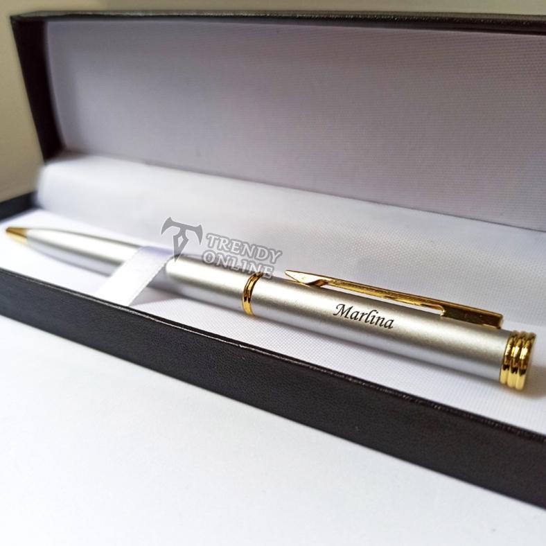 

qw-7 Pulpen Exclusif FREE GRAFIR Nama, Pulpen + Box Bonus Cetak Nama Custom, Hadiah Souvenir Exclusif Premium