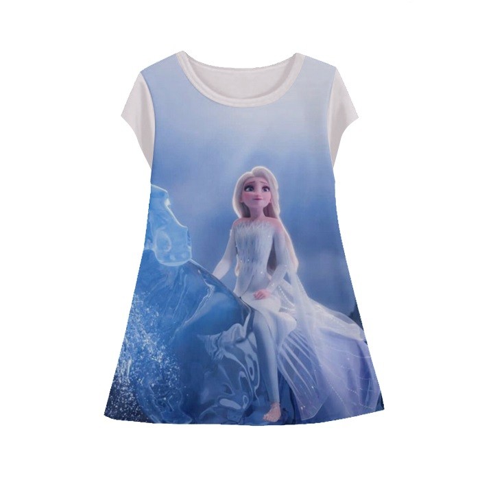 Baju Dress Anak Perempuan Frozen v12 Tunik Anak Wanita Untuk Umur 1-12 Tahun - kaosanakmurahmeriah