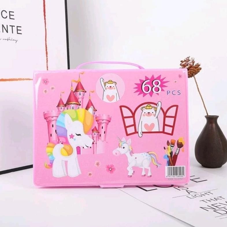 

iQ45 ART set isi 86 PCS / 68 PCS pensil crayon warna set alat lukis mewarnai Viral