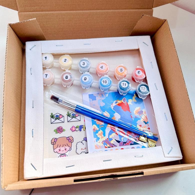 

New Paint by Numbers KIT - Duck Series 20x20cm - Painting KIT Terlaris
