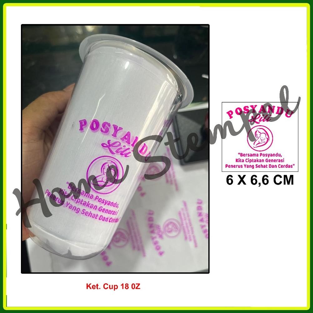 

uj-32 stempel Gelas Cup / Plastik / Custom-Free Tinta Original