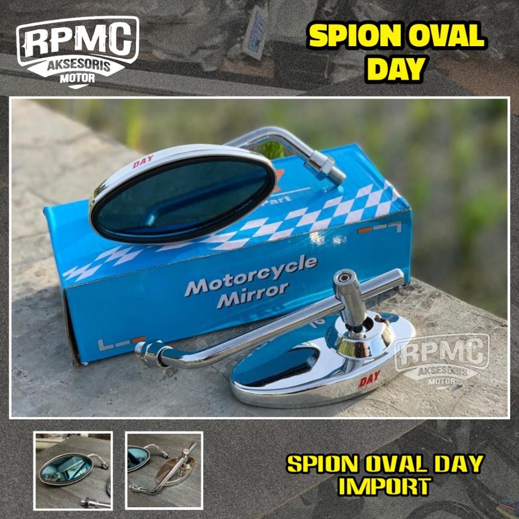 Racun Shopee Spion Oval Day Import Kaca Spion Day Universal Drat 14 Honda Besi Crom Krom Crome New M