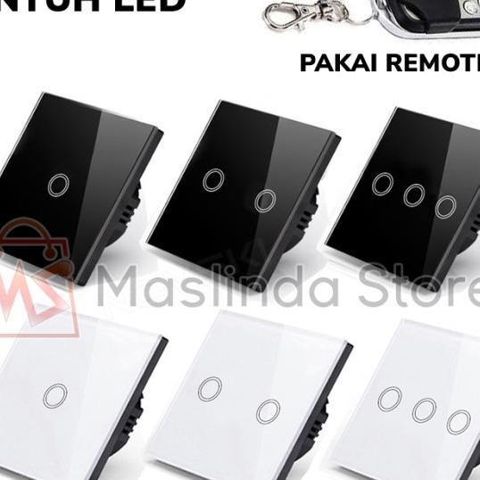 Saklar Lampu Layar Sentuh Smart Touch Panel Kaca Led With Remote