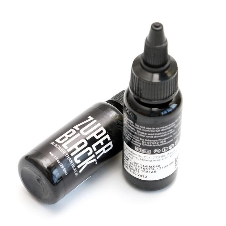 Premium 1oz 30ml Tinta Tatto Zuper Black Ink Tatto Pigment Tatto Pigmen Pewarna Tato High Quality
