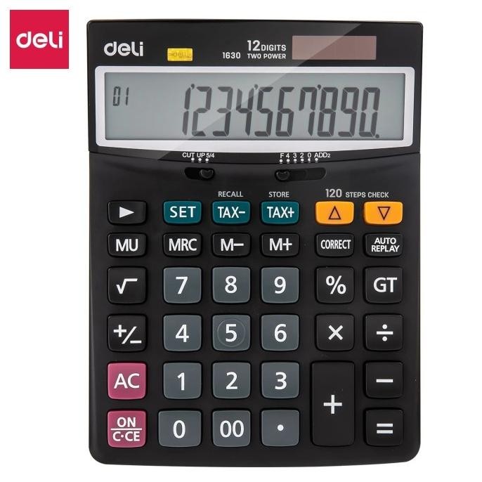 

Kalkulator Modern Deli Tax Function 12 Digit 120 Check E1630 - Black Original