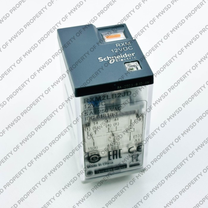 SCHNEIDER RELAY PLUG IN 2CO 5A DENGAN LED 12VDC RXM2LB2JD