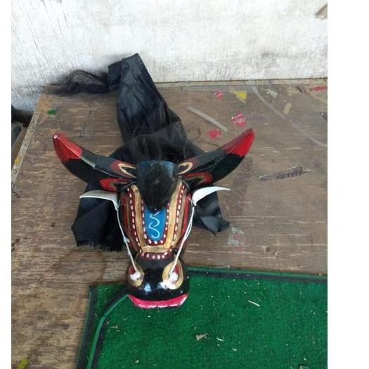 Bantengan Sapi Barongan Sapi Jaranan Caplok Ada Kain Mainan Bantengan Anak Hobi Anak Kesenian Banten
