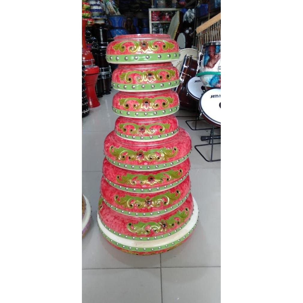 Rebana qasidah lasqi ukir jepara 11 pemain