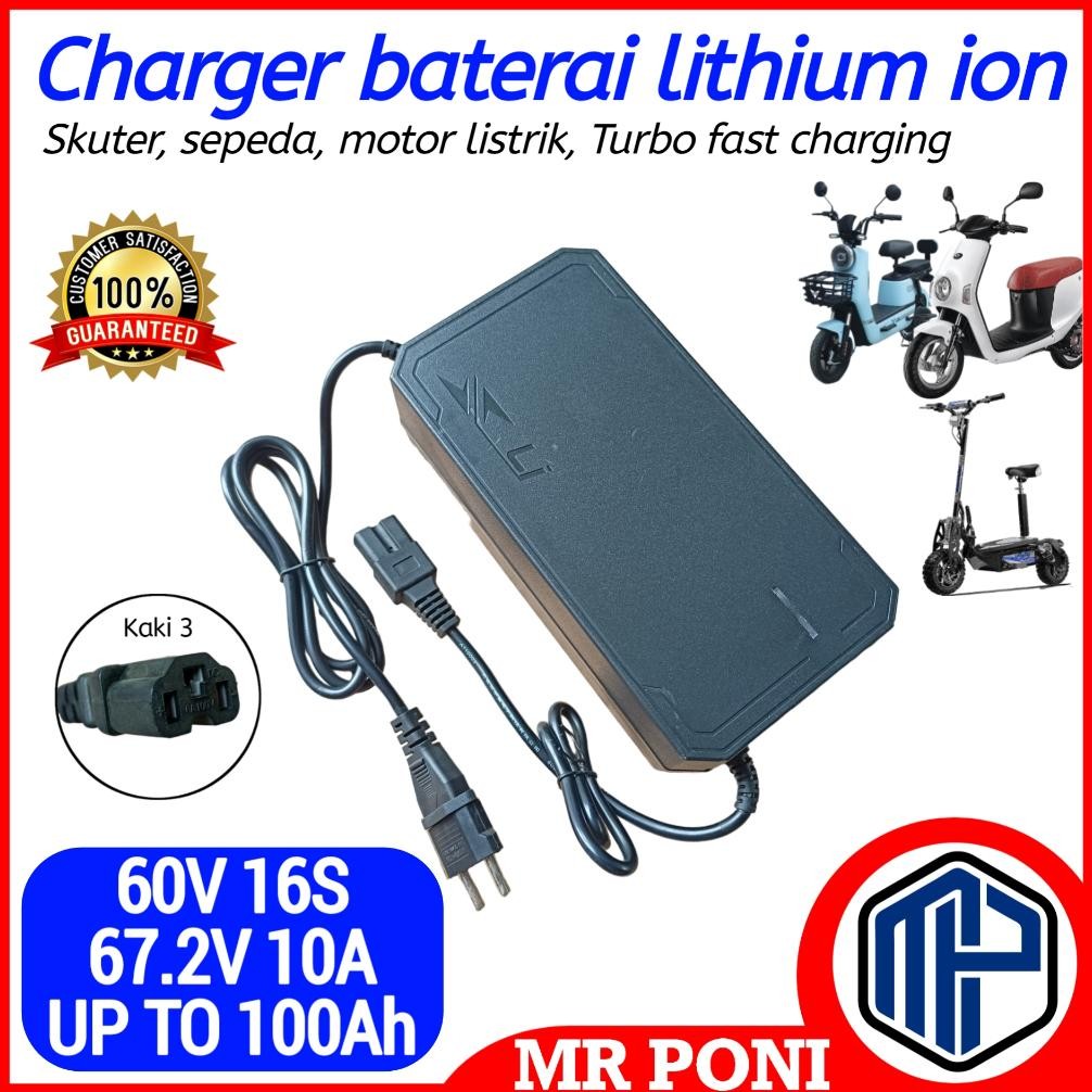 Premium Charger Lhitium 16S 60V 67.2V 10A