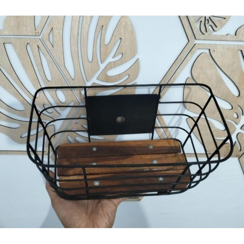 Original Keranjang Sepeda Lipat Front Blok (Keranjang Klasik Alas Kayu) Promo