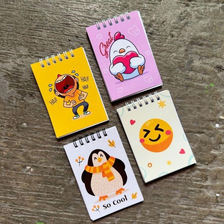 

Notebook Buku Catatan Ring Motif Kecil Mini A7 Aesthetic Murah