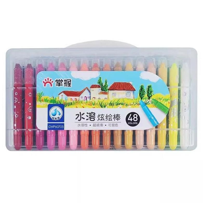 

Premium Crayon Graps 48 Warna Mata Sedang Water Soluble Crayon Krayon Lembut High Quality