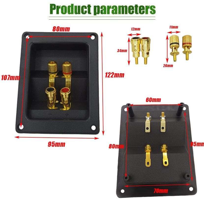 Casing & Skin Lainnya Terminal Cup Konektor 266 Bagian Express Binding Post Jack Banana Warna Emas U