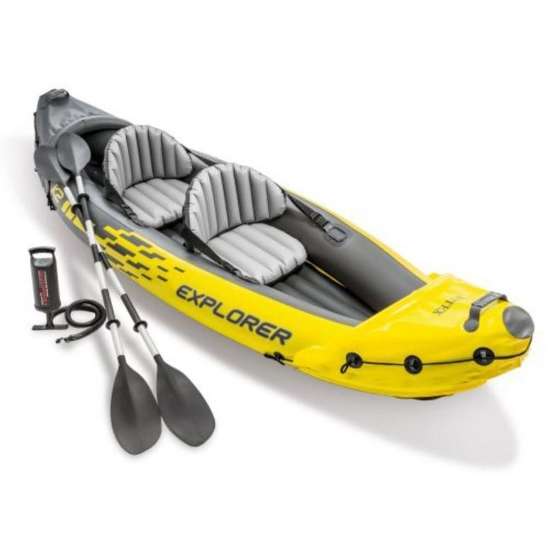 Premium Perahu Karet 2 Orang Dewasa Intex Seahawk 2 Perahu Karet Explorer K2 Kayak Set High Quality