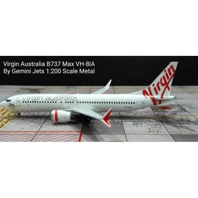 Virgin Australia B737 Max 8 VH-8IA By Gemini Jets 1:200 Scale Metal