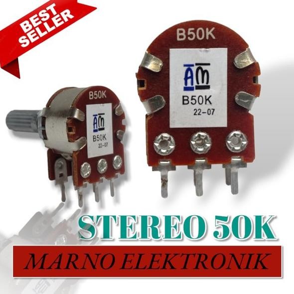 POTENSIO ROTARY STEREO 50K B50K 50 K KAKI 6
