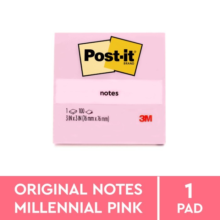 

Gramedia Cirebon - 3M POST-IT STICKY NOTE 654-1MP MILLENIAL PINK