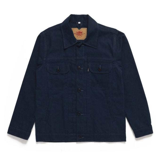 Jaket Pria Keren Distro Eternalwos Eliot Navy Trucker Jacket Canvas Jacket
