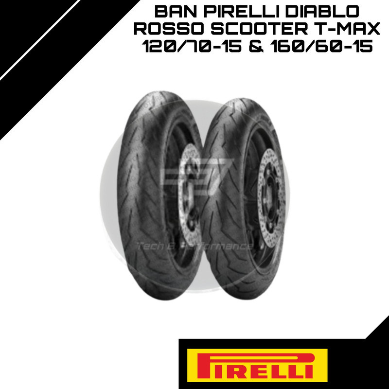 Ban Pirelli Diablo Rosso Scooter T-Max 120/70-15 & 160/60-15