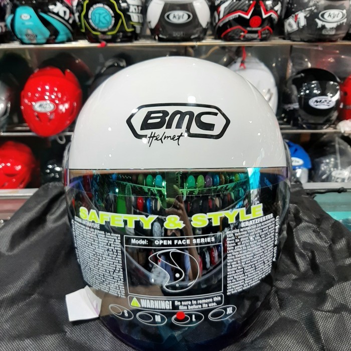 helm dewasa BMC inova R solid white/ helm BMC Inova R polos putih