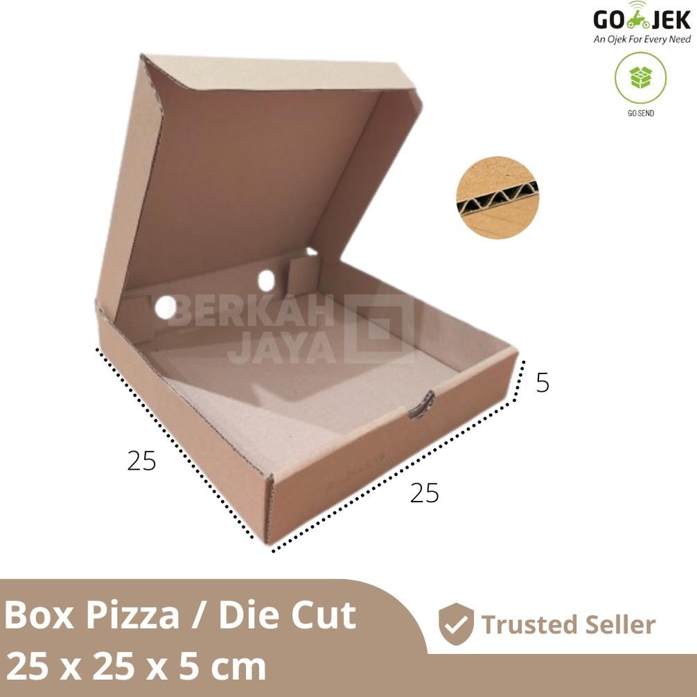 

Box Pizza / Kardus Die Cut/ Hampers / Dus Packing / Gift Box / Box Pigura Wisuda / Kotak Kado / Box Snack / Aksesoris / Hampers Kaos / Hampers Mukena - 25 X 25 X 5 cm (Kardus Pizza Coklat 25 x 25 x 5 cm)