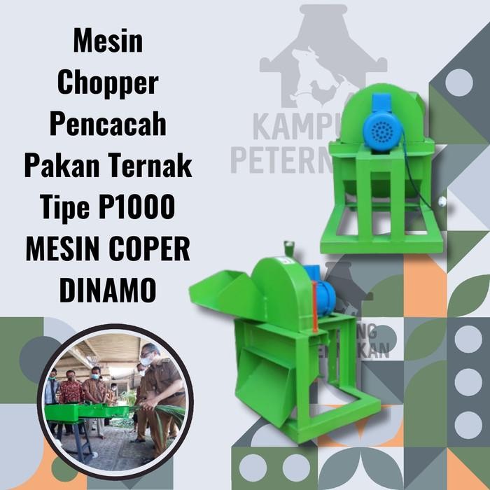 Mesin Chopper Mini Dinamo P1000 Pencacah Rumput Ternak Domba Sapi Ternak