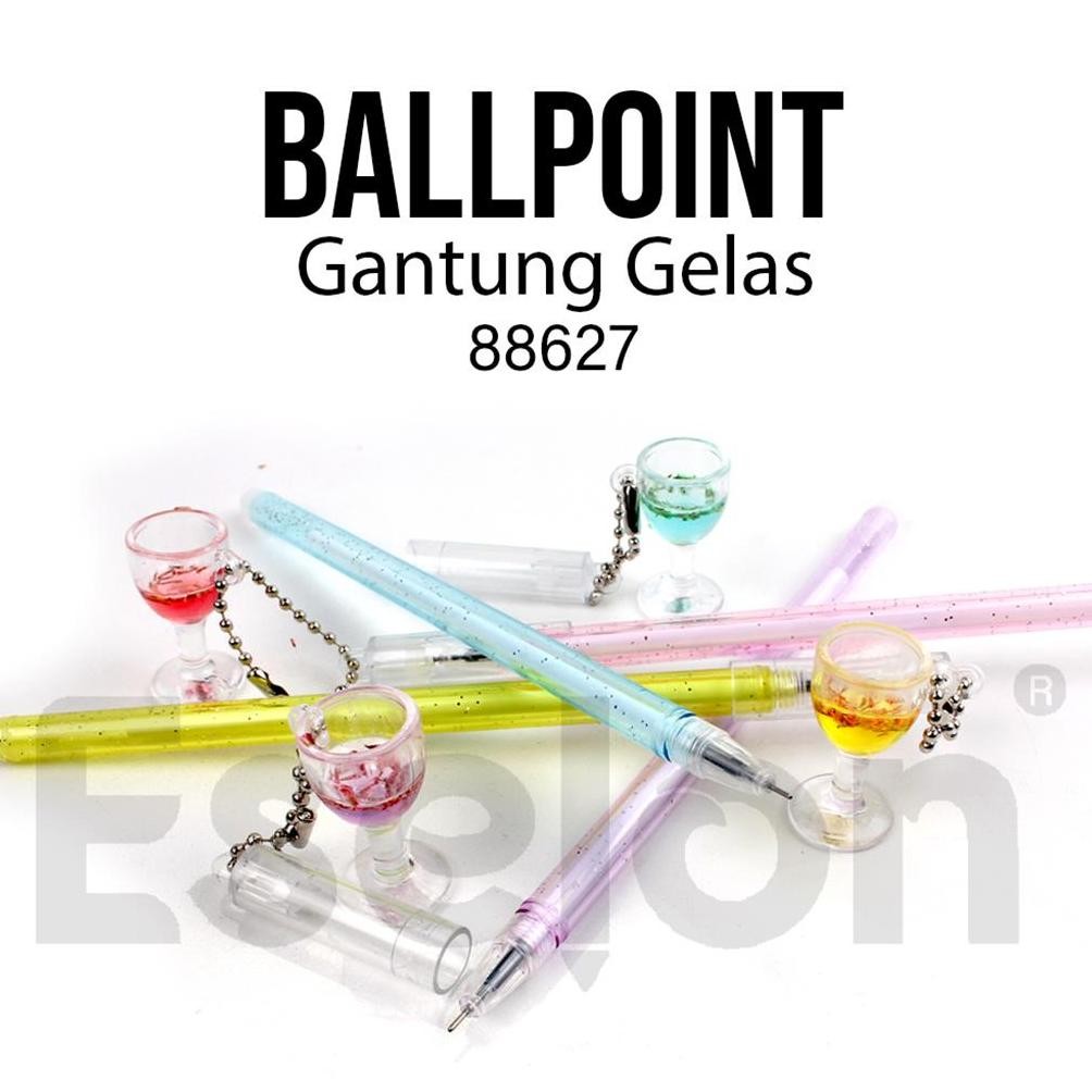 

dg-4 12pcs Pulpen Gel Gelas Wine 88627 / 1pack Pulpen Fancy Wine Glass Murah