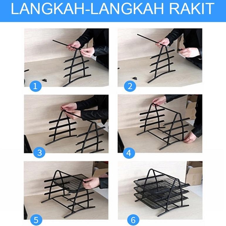 

rt-4 Rak Kertas Dokumen Surat 5 Susun Paper Document Letter Tray Tier Termurah