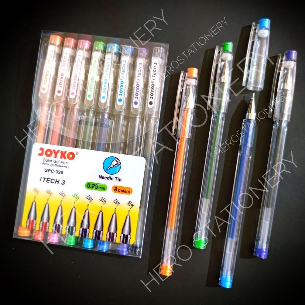

dg-78 (1Set) Bolpen / Pulpen Hitech itech Joyko 0.28 mm ( 8 Warna ) Viral