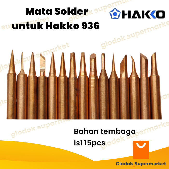 MATA SOLDER TEMBAGA UNTUK HAKKO 936 TIP SOLDER 15PCS