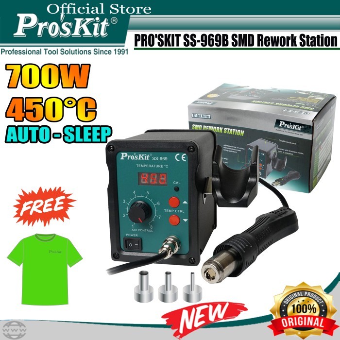 BLOWER UAP DIGITAL SOLDER UAP PROSKIT SS-969B SMD REWORK STATION ORI