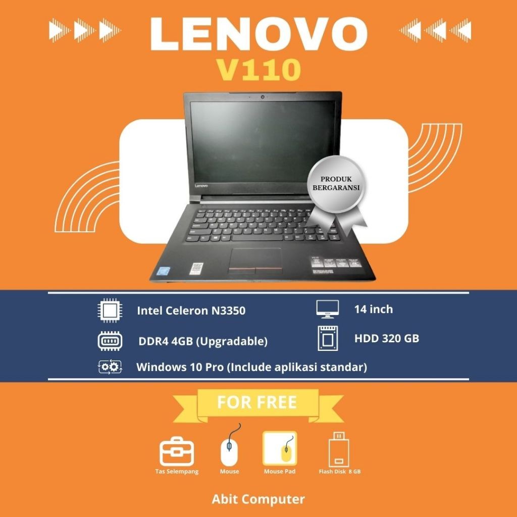 LAPTOP SECOND LENOVO V110 INTEL CELERON