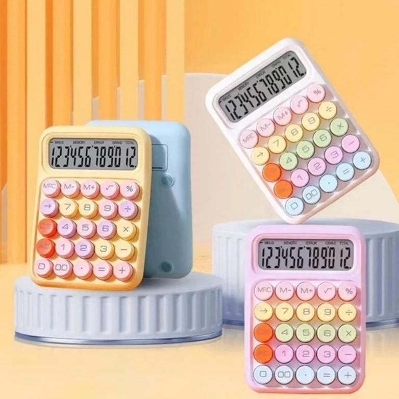 

LI34 KOREA DOPAMIN KALKULATOR LUCU WARNA 12DIGIT DISPLAY BESAR KEYBOARD DOT MEKANIK TOMBOL BESAR ALAT TULIS SEKOLAH & KANTOR KALKULATOR MINI KALKULATOR ESTETIK Terlaris