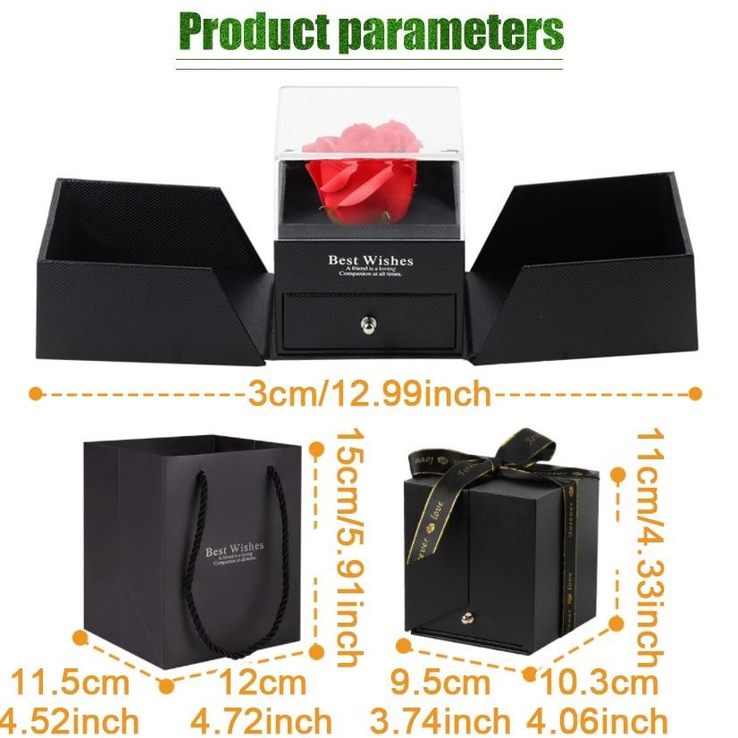 

Kotak Kado Kotak Kado Hadiah Gift Hari Valentine Hari Peringatan / Eternal Rose Gift Box / Kotak Perhiasan Kado Kalung Cincin Lamaran Mawar