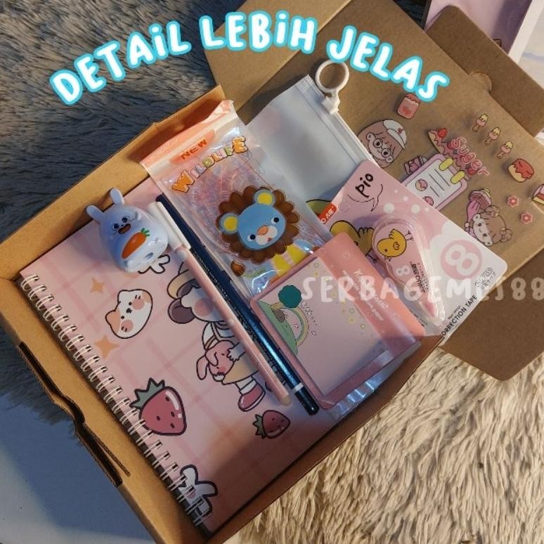 

h-4 serbagemes88 - PAKET ALAT TULIS 10 IN 1 LENGKAP / STATIONERY HADIAH LUCU / HAMPERS ULANG TAHUN / HAMPERS MURAH MERIAH / KADO ULANG TAHUN CEWEK / HADIAH ULANG TAHUN / ALAT TULIS SET / SEKOLAH / BUKU TULIS / PAKET ALAT TULIS / KADO UNIK UNTUK