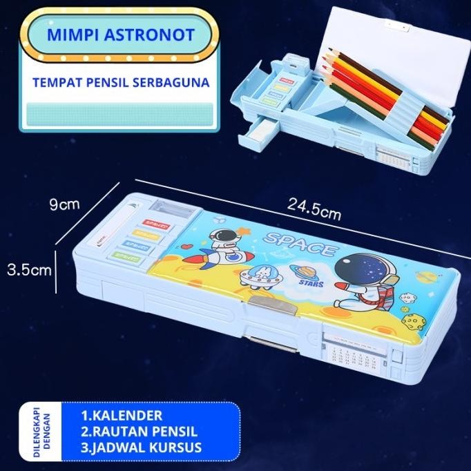

qw-45 Tempat Pensil Anak Lucu / Kotak Alat Tulis Multifungsi Tempat Pensil Kartun Siswa Sekolah Dasar Berkualitas