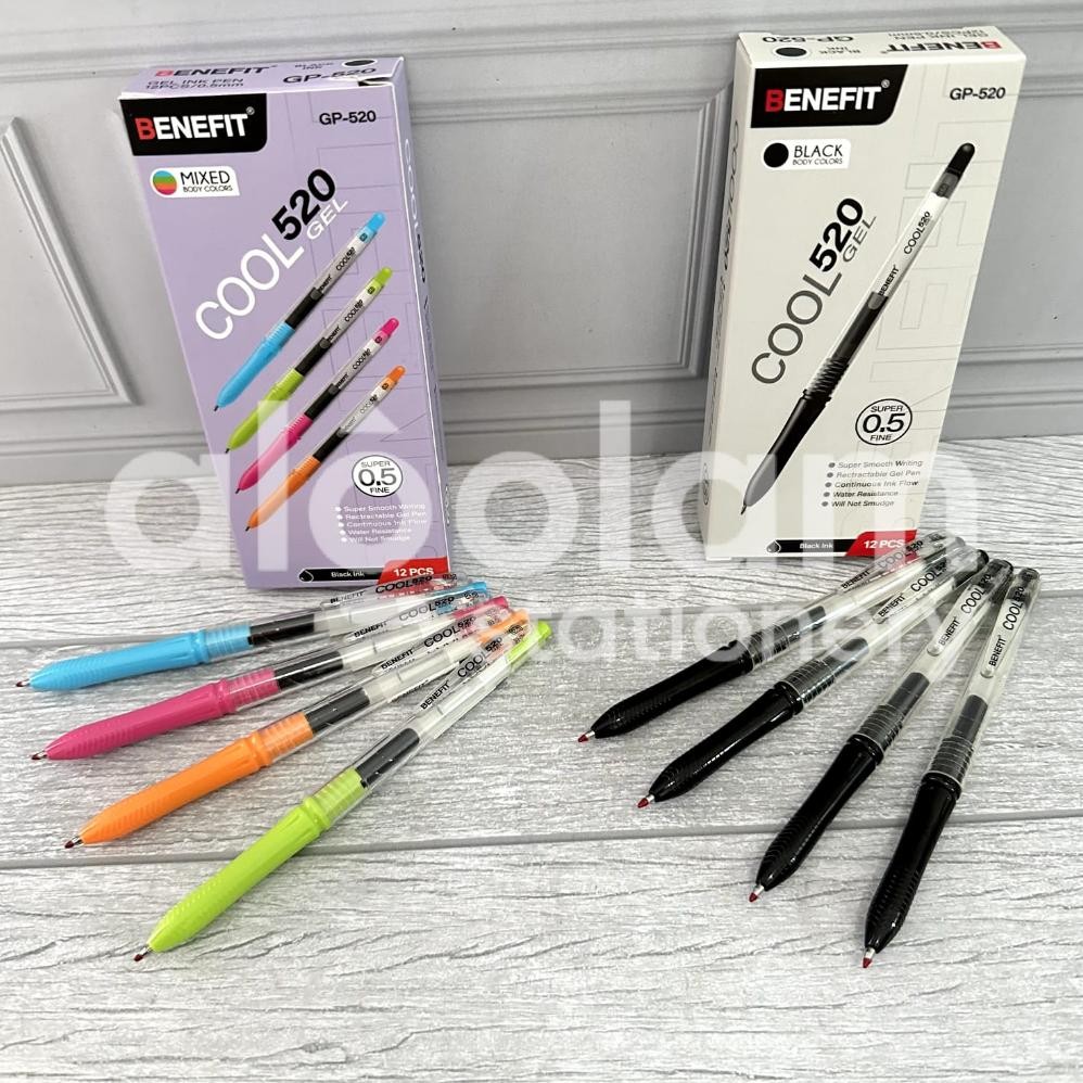 

Or42 SELUSIN ( 12 PCS ) Pulpen Gel Gel Pen Benefit Cool Gp-520 Hemat