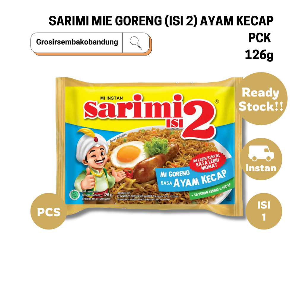 

SARIMI MIE GORENG (ISI 2) AYAM KECAP PCK 126g - 1 Pcs - Kota Bandung