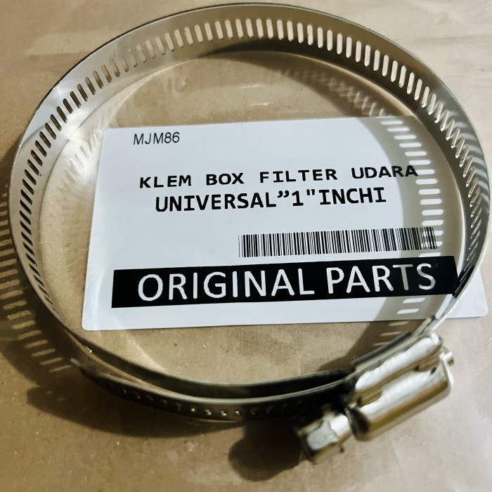 Kleman box filter udara Mobil  stainlees universal lebar '1 inchi