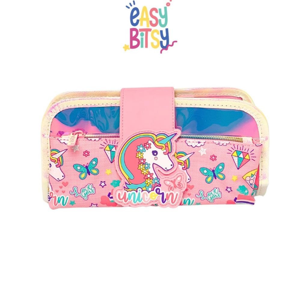 

TR21 Easybitsy Tempat Pensil 3 Lipat Pensil Case Anak Perempuan TK-SD Unicorn, Mermaid - Woody Premium