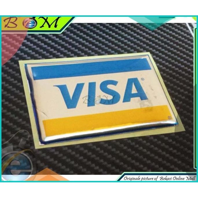 

Sticker stiker Logo timbul visa 140BZ4 last stok