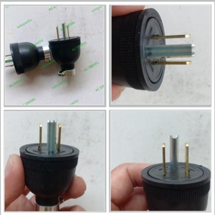 *:*:*:*:*] Steker genset Honda Yamaha Robin kaki 3 model tegak lurus